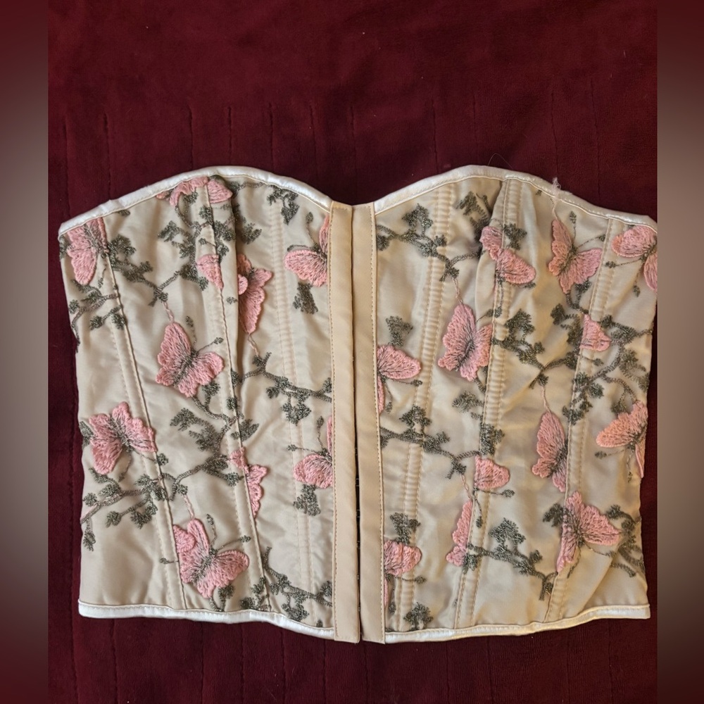 Floral Embroidered Corset Top